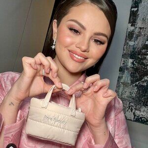 Rare Beauty Mini Puffy Tote Keychain NEW